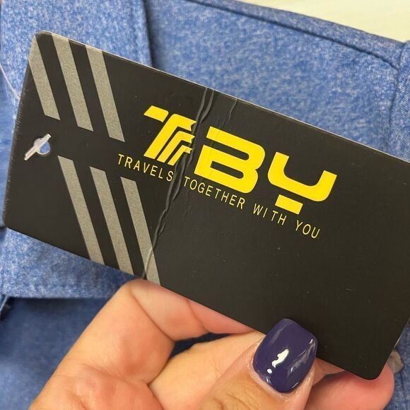 TBY Travels Together With You Blue Mens Polo Shirt sz 2XL NWT - Picture 4 of 6